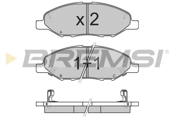 Brake Pad Set, disc brake (BP3335)