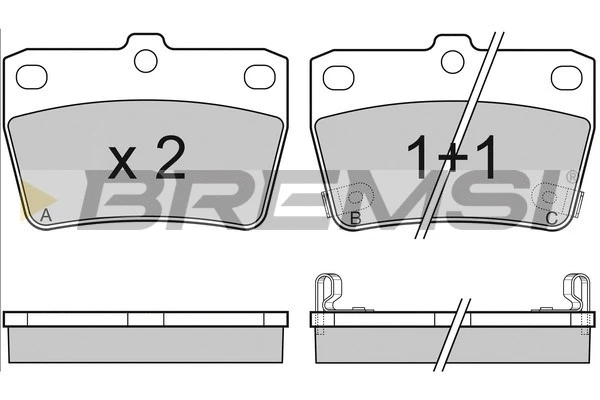 Brake Pad Set, disc brake (BP3050)