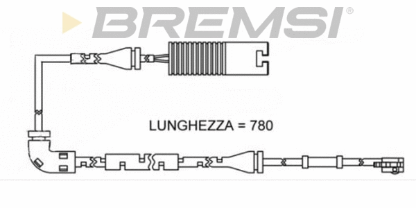 Warning Contact, brake pad wear (WI0623)