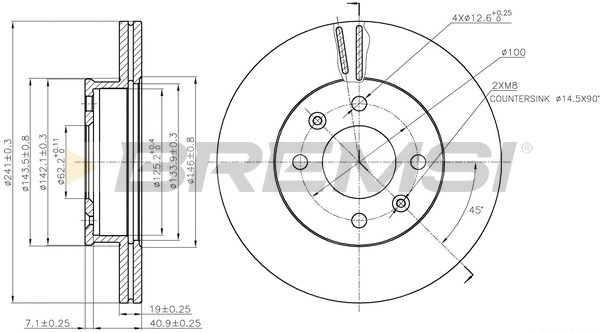 Brake Disc (CD7529V)