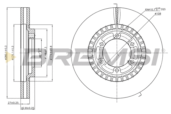 Brake Disc (CD7269V)