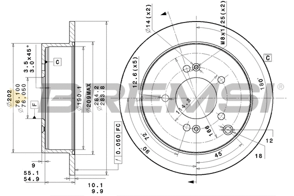 Brake Disc (CD7493S)