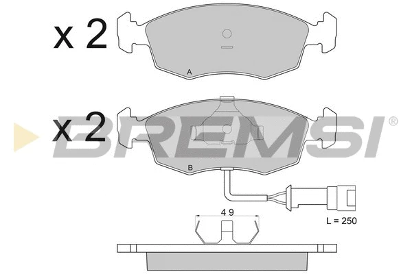 Brake Pad Set, disc brake (BP2282)