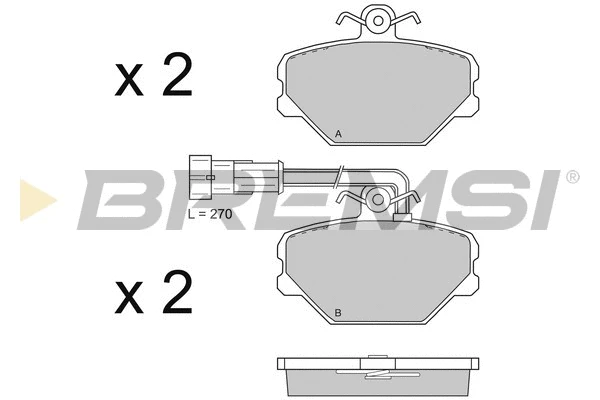 Brake Pad Set, disc brake (BP2693)