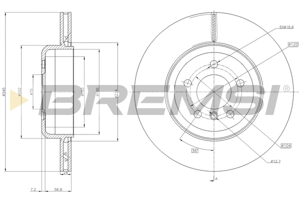 Brake Disc (CD8037V)
