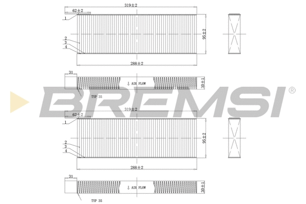 Filter, cabin air (FC0071C)
