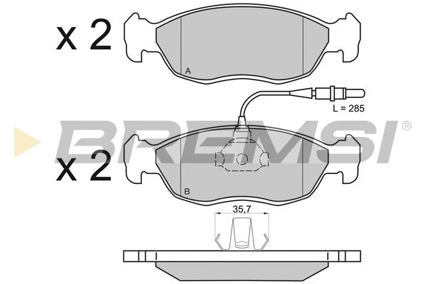 Brake Pad Set, disc brake (BP2595)