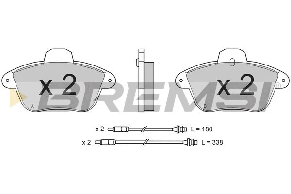 Brake Pad Set, disc brake (BP2521)
