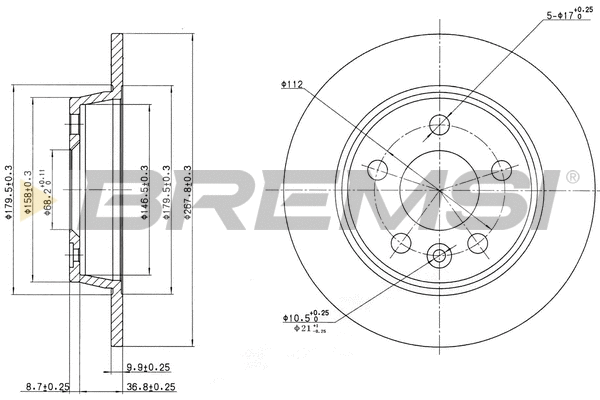 Brake Disc (CD6847S)