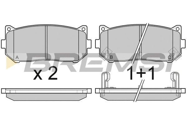 Brake Pad Set, disc brake (BP3064)