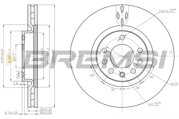 Brake Disc (CD7512V)