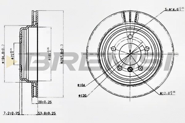 Brake Disc (CD6836V)