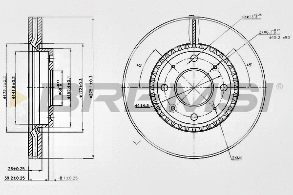 Brake Disc (CD7528V)