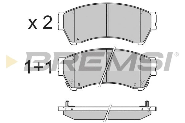 Brake Pad Set, disc brake (BP3343)