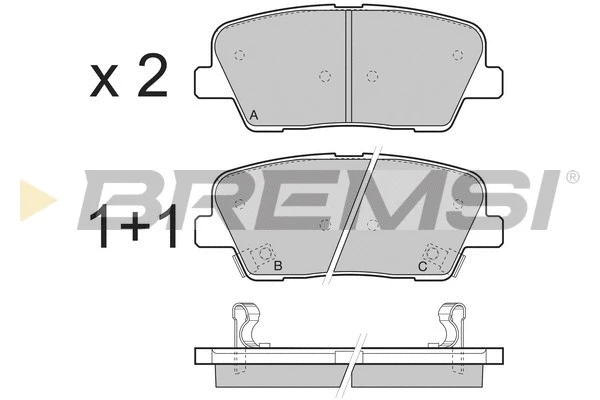 Brake Pad Set, disc brake (BP3435)