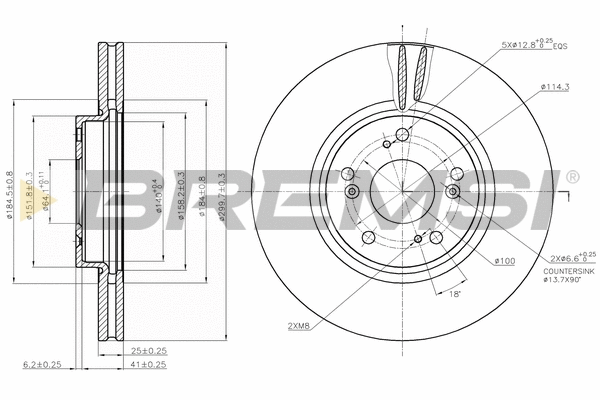 Brake Disc (CD7424V)