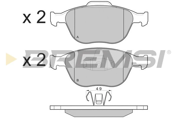 Brake Pad Set, disc brake (BP3078)