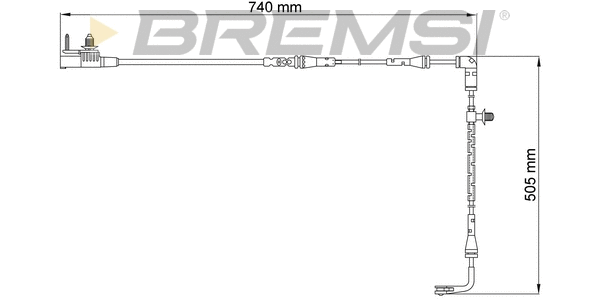 Warning Contact, brake pad wear (WI0917)