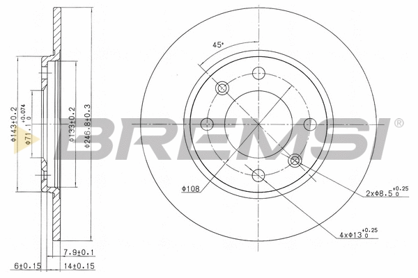 Brake Disc (CD6263S)