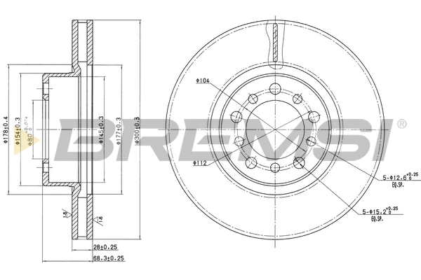 Brake Disc (CD6185V)