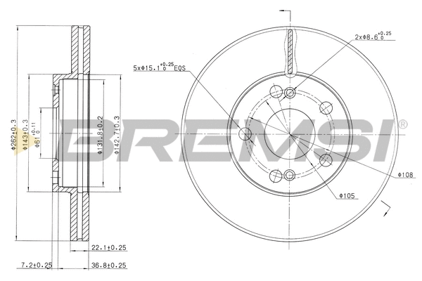 Brake Disc (CD7167V)
