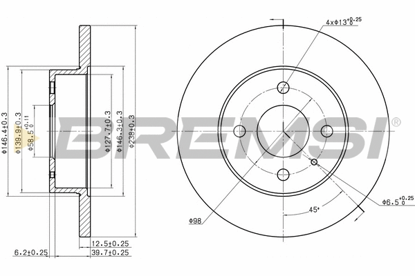 Brake Disc (CD6127S)