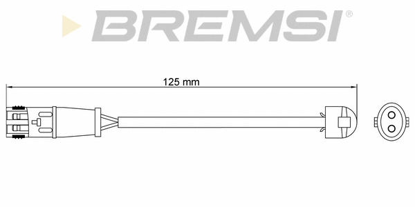 Warning Contact, brake pad wear (WI0634)