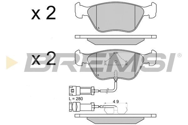 Brake Pad Set, disc brake (BP2658)
