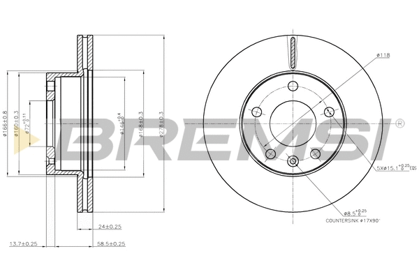 Brake Disc (CD7643V)