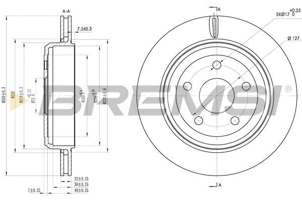Brake Disc (CD8095V)