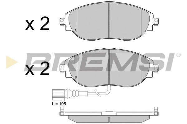 Brake Pad Set, disc brake (BP3474)