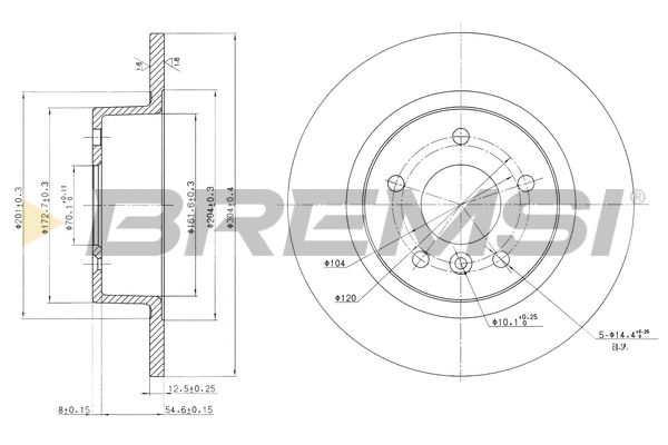 Brake Disc (CD6874S)