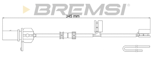 Warning Contact, brake pad wear (WI0968)