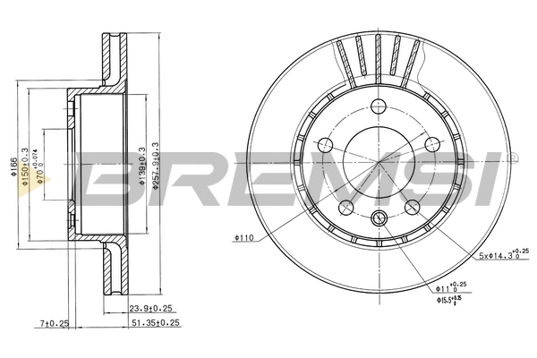 Brake Disc (CD6188V)