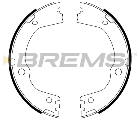 Brake Shoe Set, parking brake (GF1107)