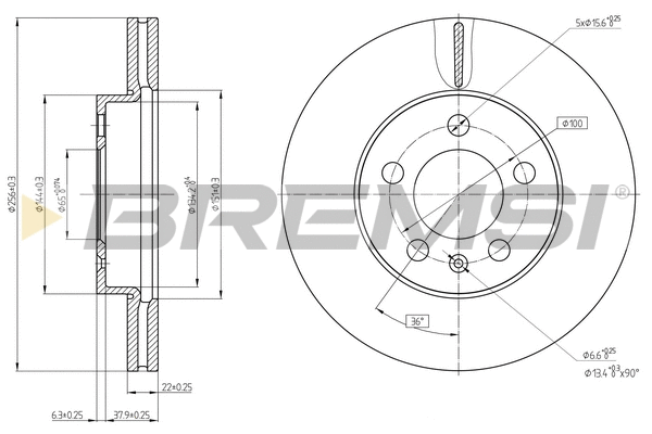 Brake Disc (CD8663V)