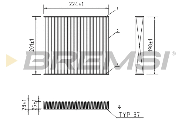 Filter, cabin air (FC0872)