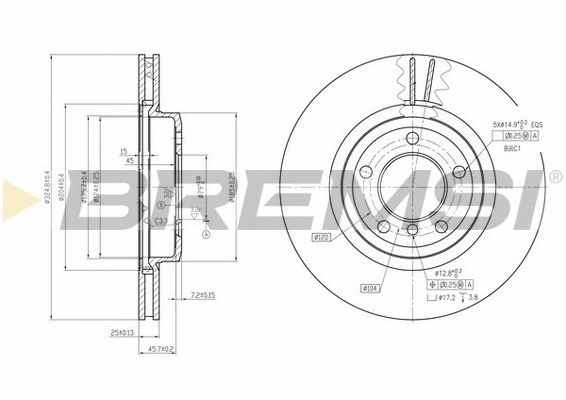 Brake Disc (CD7174V)
