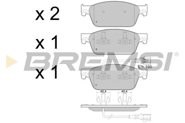 Brake Pad Set, disc brake (BP3478)