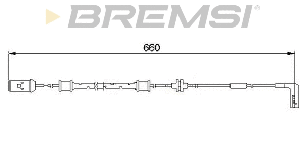 Warning Contact, brake pad wear (WI0560)