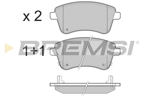 Brake Pad Set, disc brake (BP3486)