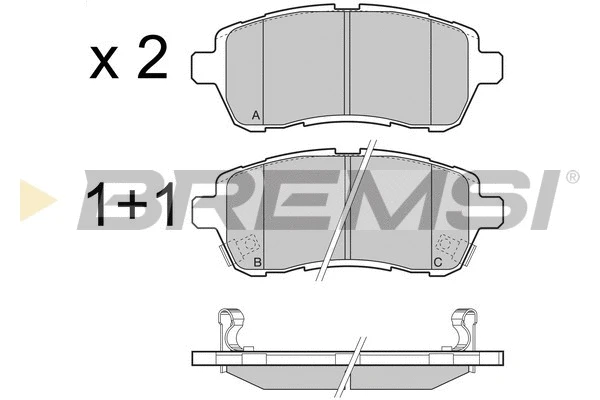 Brake Pad Set, disc brake (BP3466)