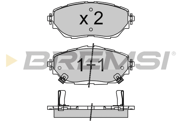 Brake Pad Set, disc brake (BP3755)