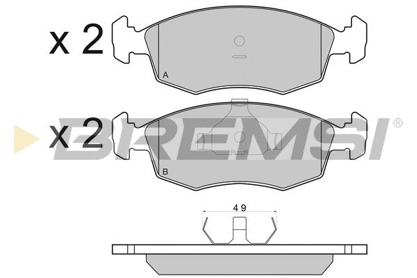 Brake Pad Set, disc brake (BP2499)
