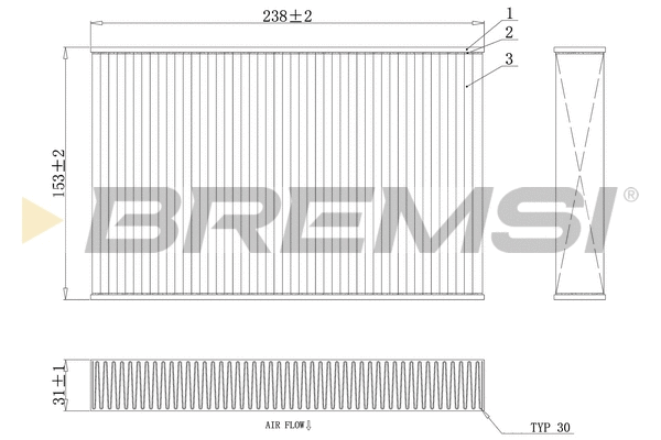 Filter, cabin air (FC0885C)