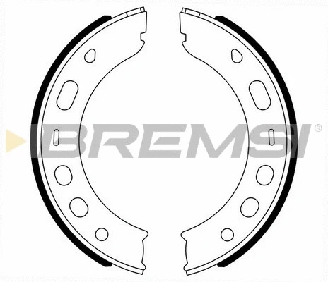 Brake Shoe Set, parking brake (GF0399)