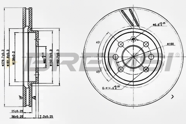 Brake Disc (CD7374V)