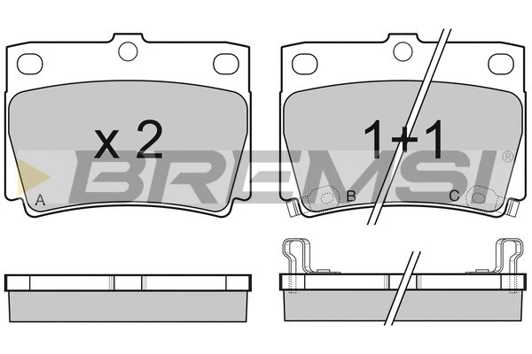 Brake Pad Set, disc brake (BP3057)