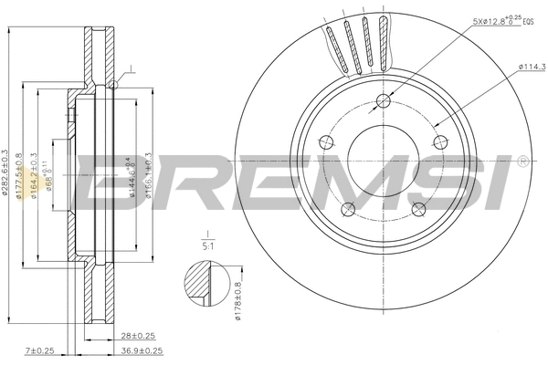 Brake Disc (CD8040V)