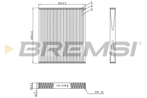 Filter, cabin air (FC0887)